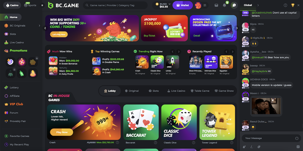 Kasino Kripto BC.Game Indonesia Pengalaman bermain yang tak terlupakan